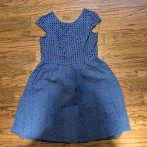 Eyelet Dress. Periwinkle.